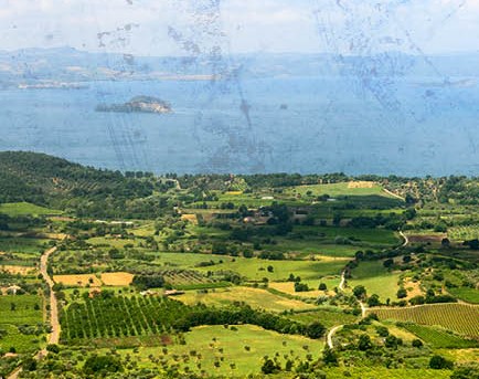 lago bolsena panorama da rocca dei papi